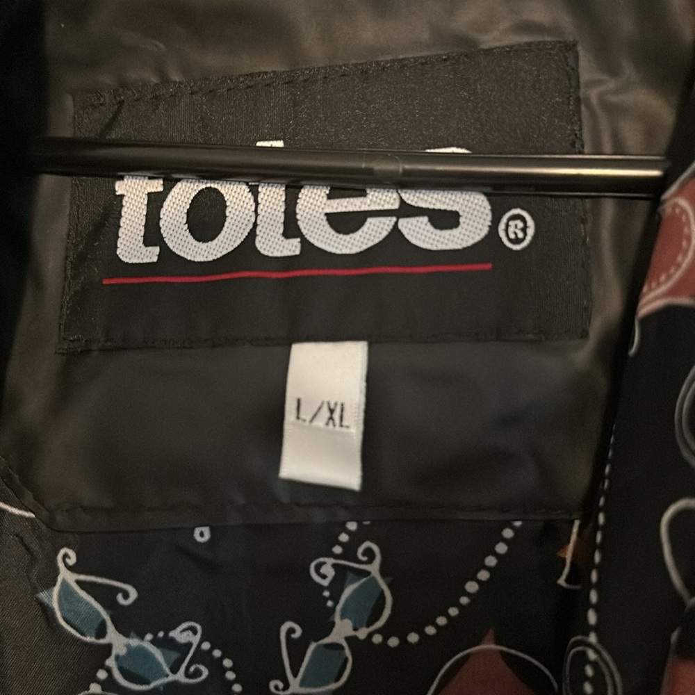 Totes Black hooded raincoat new - Picture 4 of 7